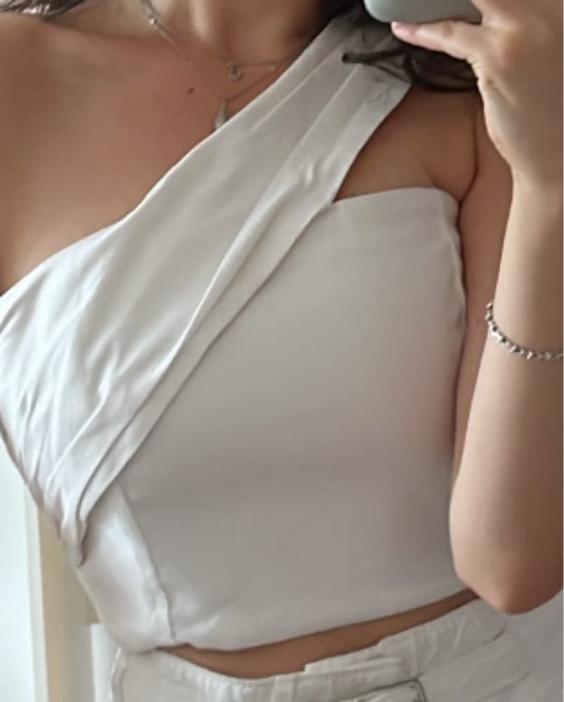 Milly Linen One-Shoulder Top - Image 1