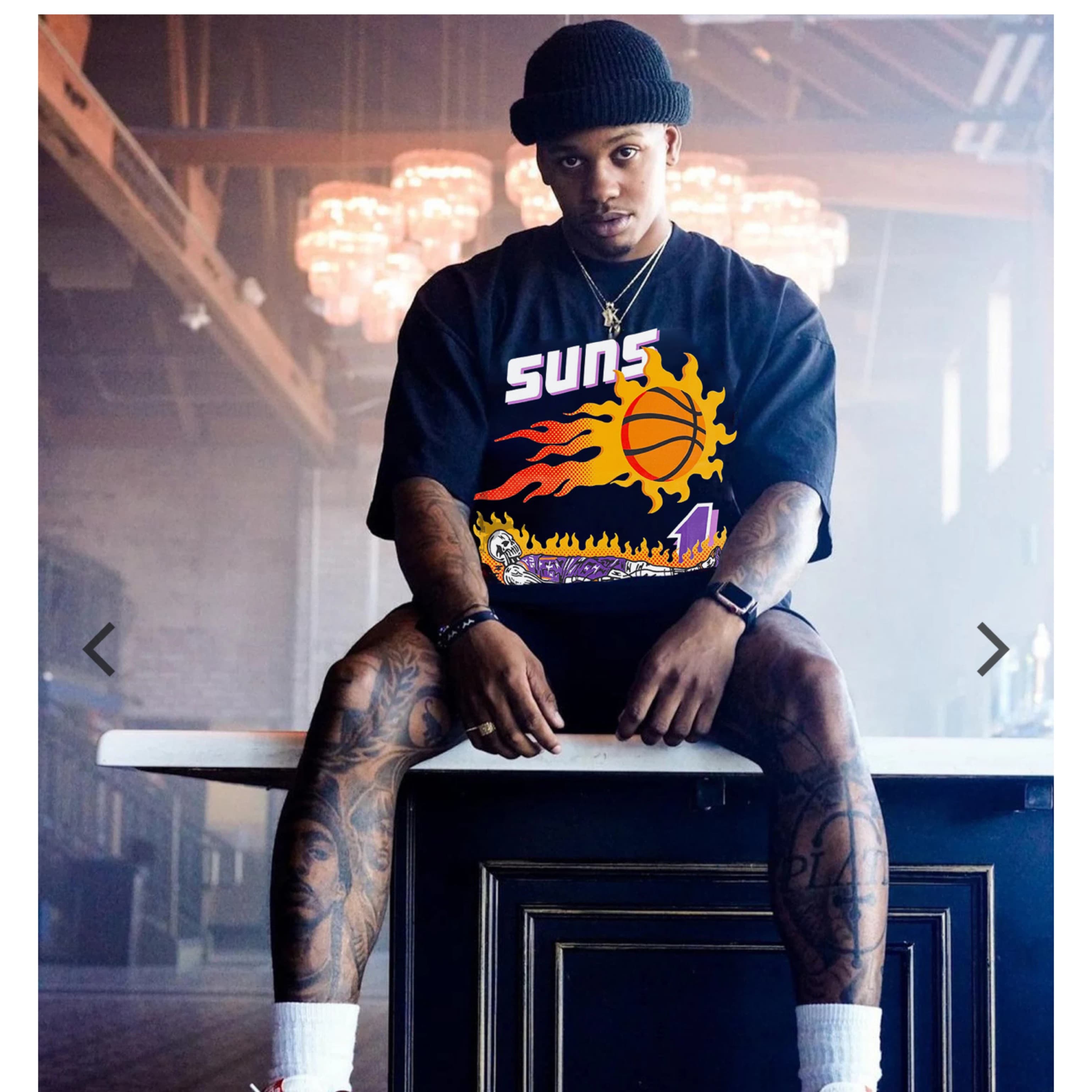 Warren Lotas Men's Black PHX SUNS T - Image 2