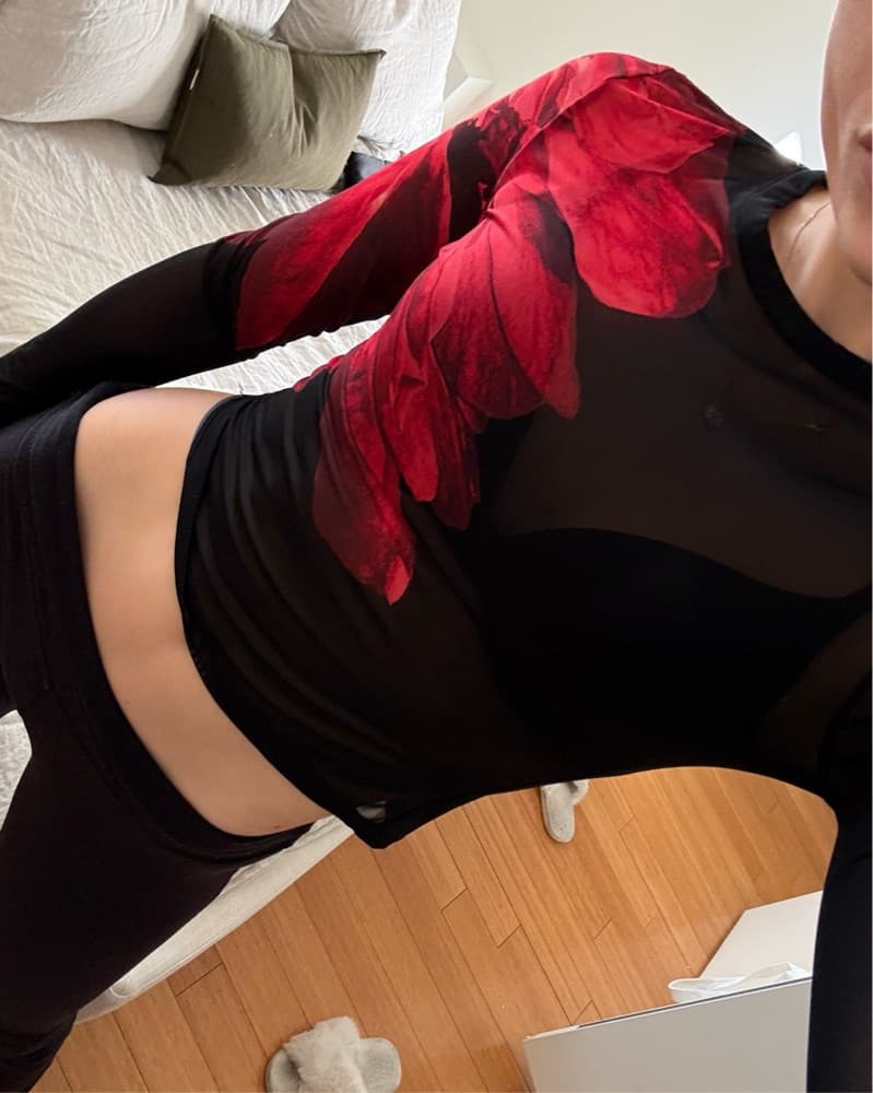 Alice + olivia Mesh Floral Top  - Image 2
