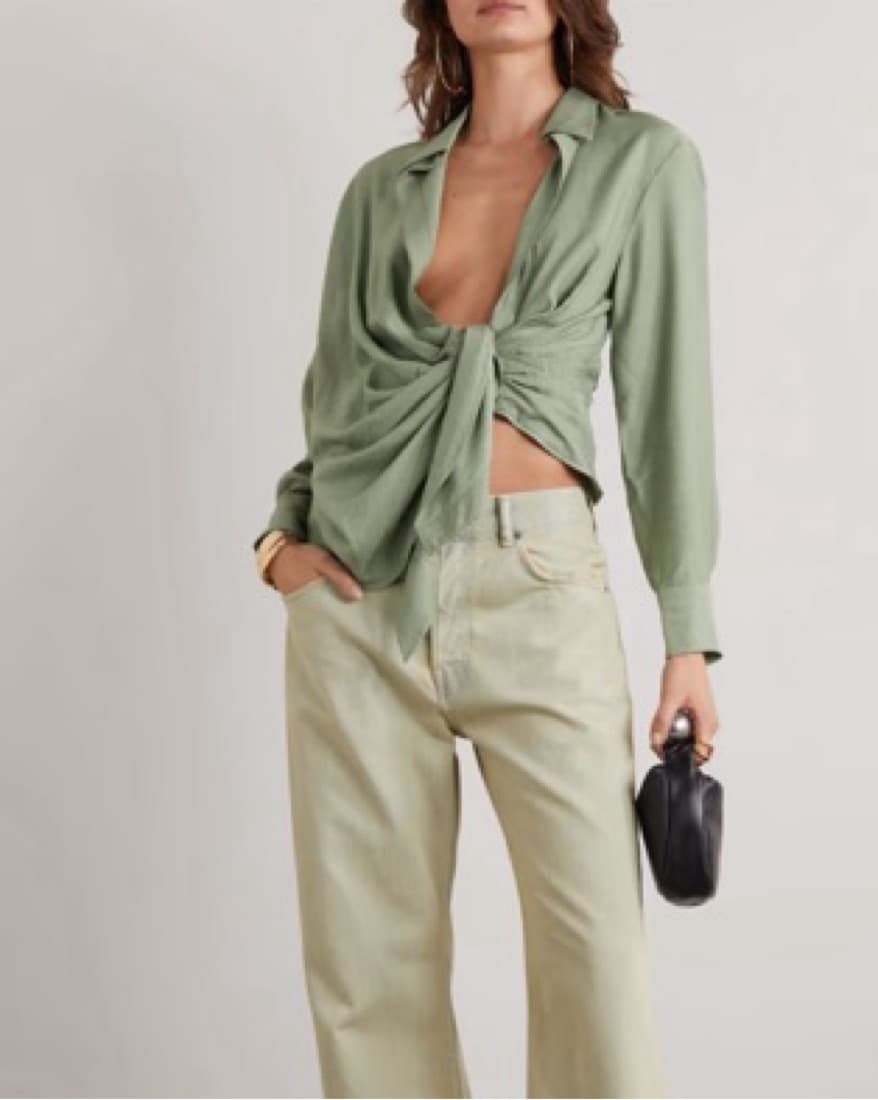 JACQUEMUS Drapped Twill Top  - Image 1