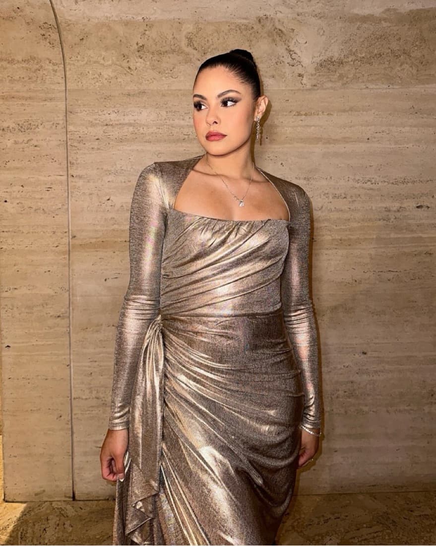 Metallic Gold Maxi Dress  - Image 4