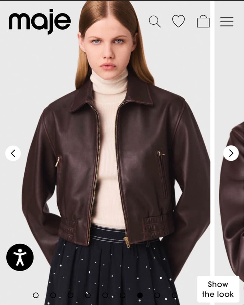 $800 Maje Vintage leather Jacket  - Image 5