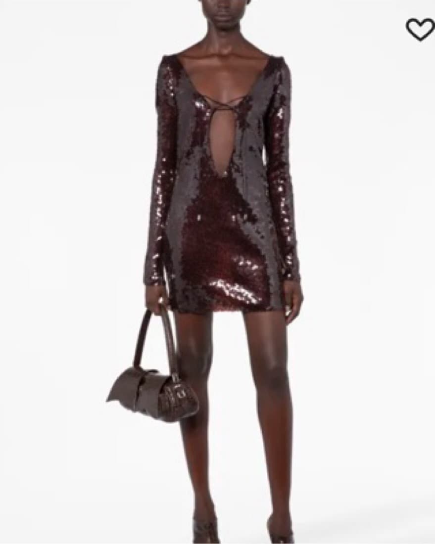 16Arlington Mini Chicolate Sequin Dress - Image 3