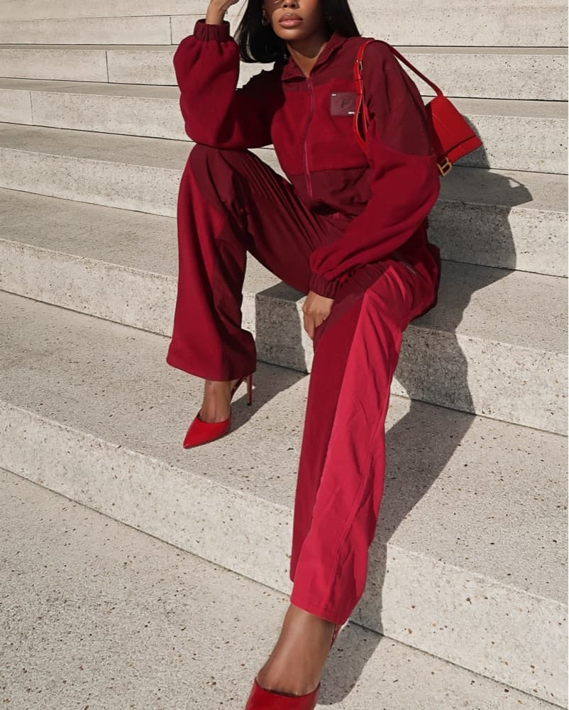 PLT Red Cargo Track Suit - Image 2