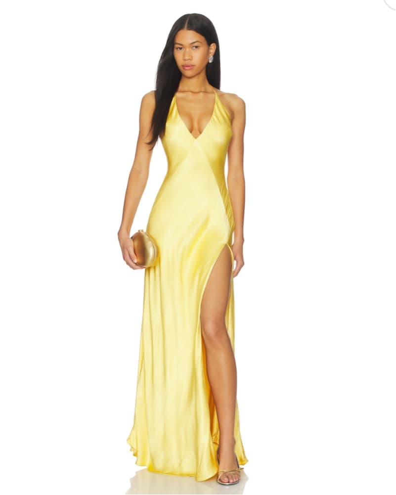Bardot Yve Halter Dress In Tuscan Yellow - Image 1
