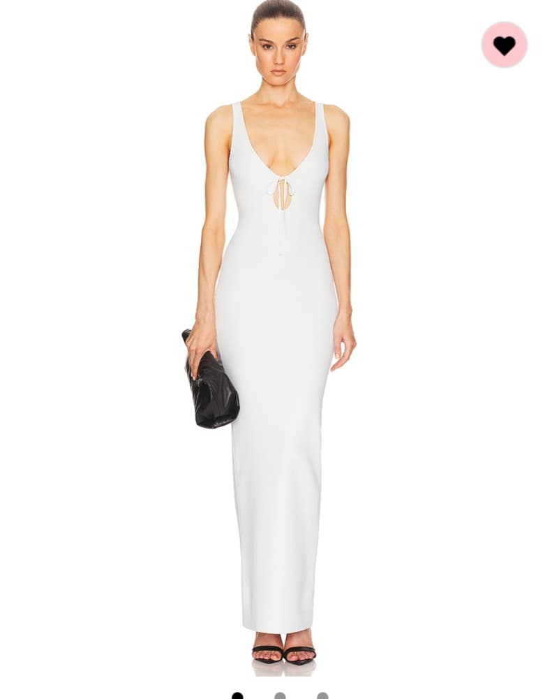 White Sleeveless Maxi Dress HELSA - Image 1