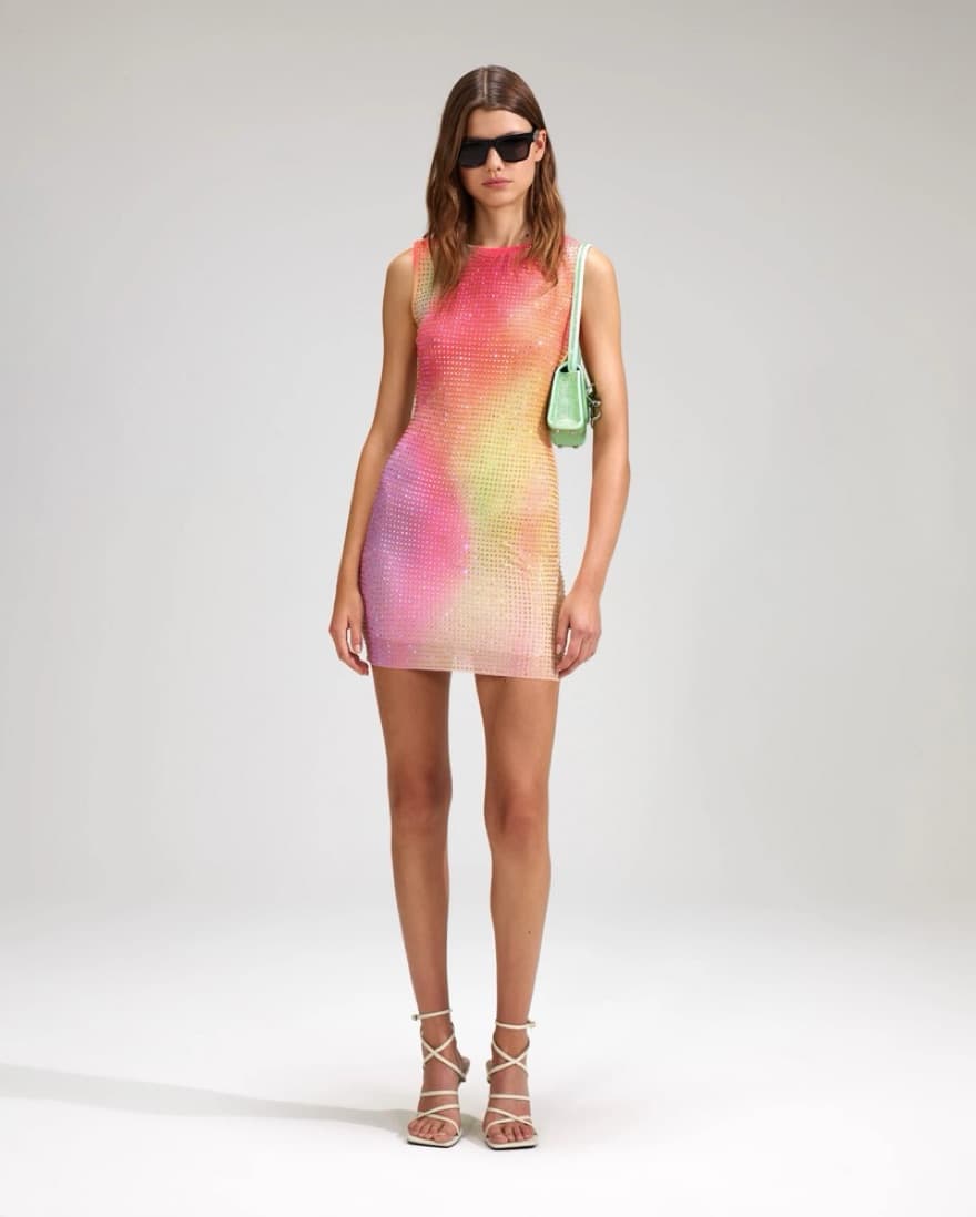 Self-Portrait Hotfix Gradient Minidress - Image 1
