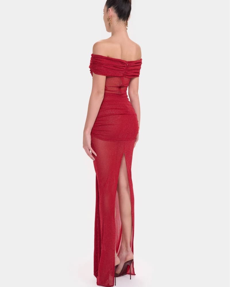BBX BRAND -RED JAYVAL BANDEAU MAXI XS - Image 5