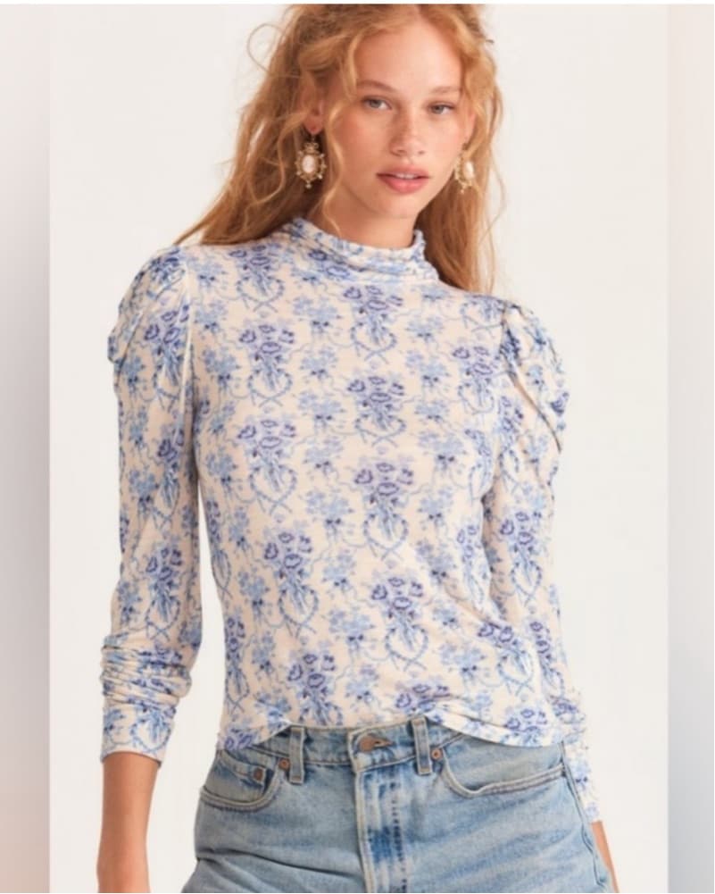 LoveShackFancy Vienna Turtleneck Top - Image 1