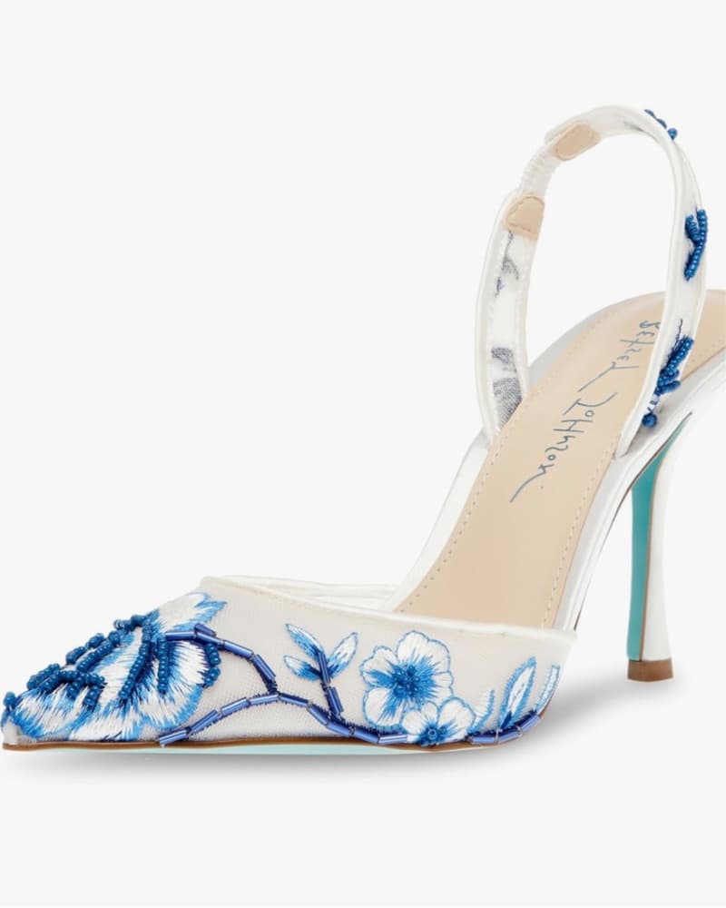 Betsey Johnson Slingback Beaded Heels - Image 1