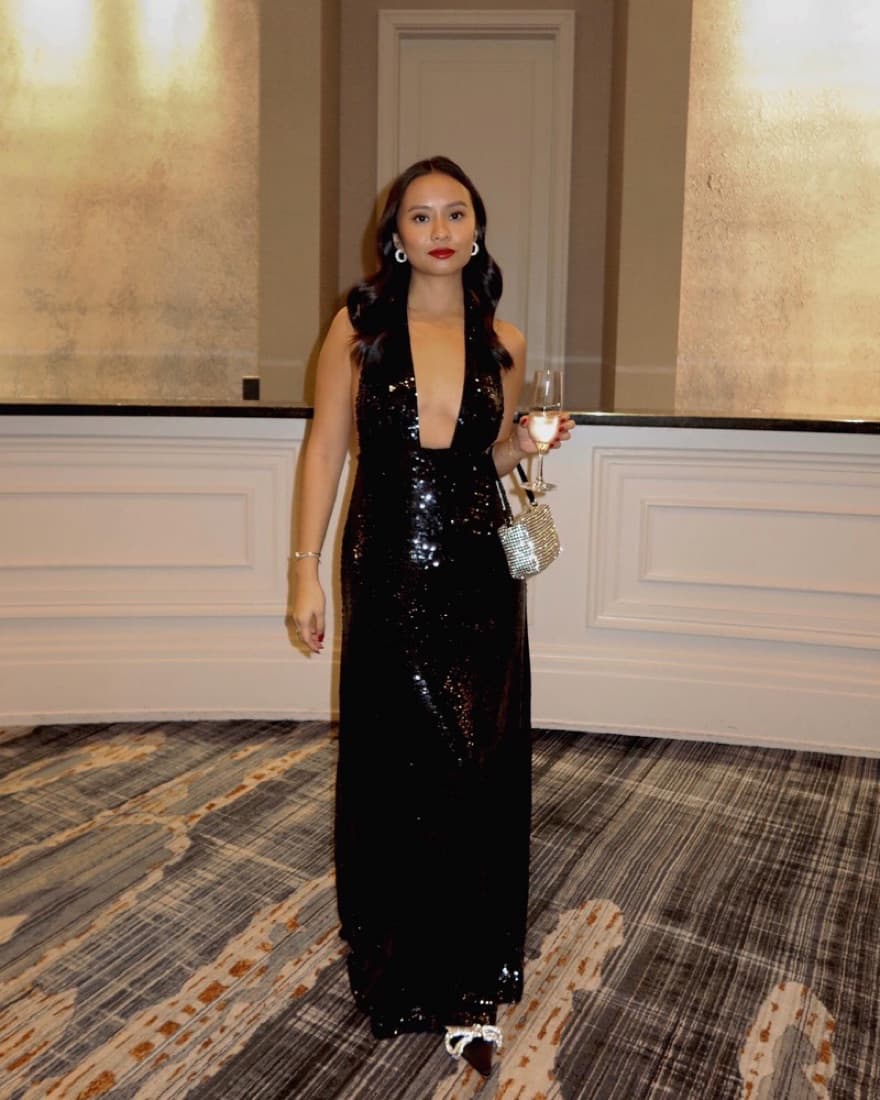 Sequin Halter Dress - Image 2