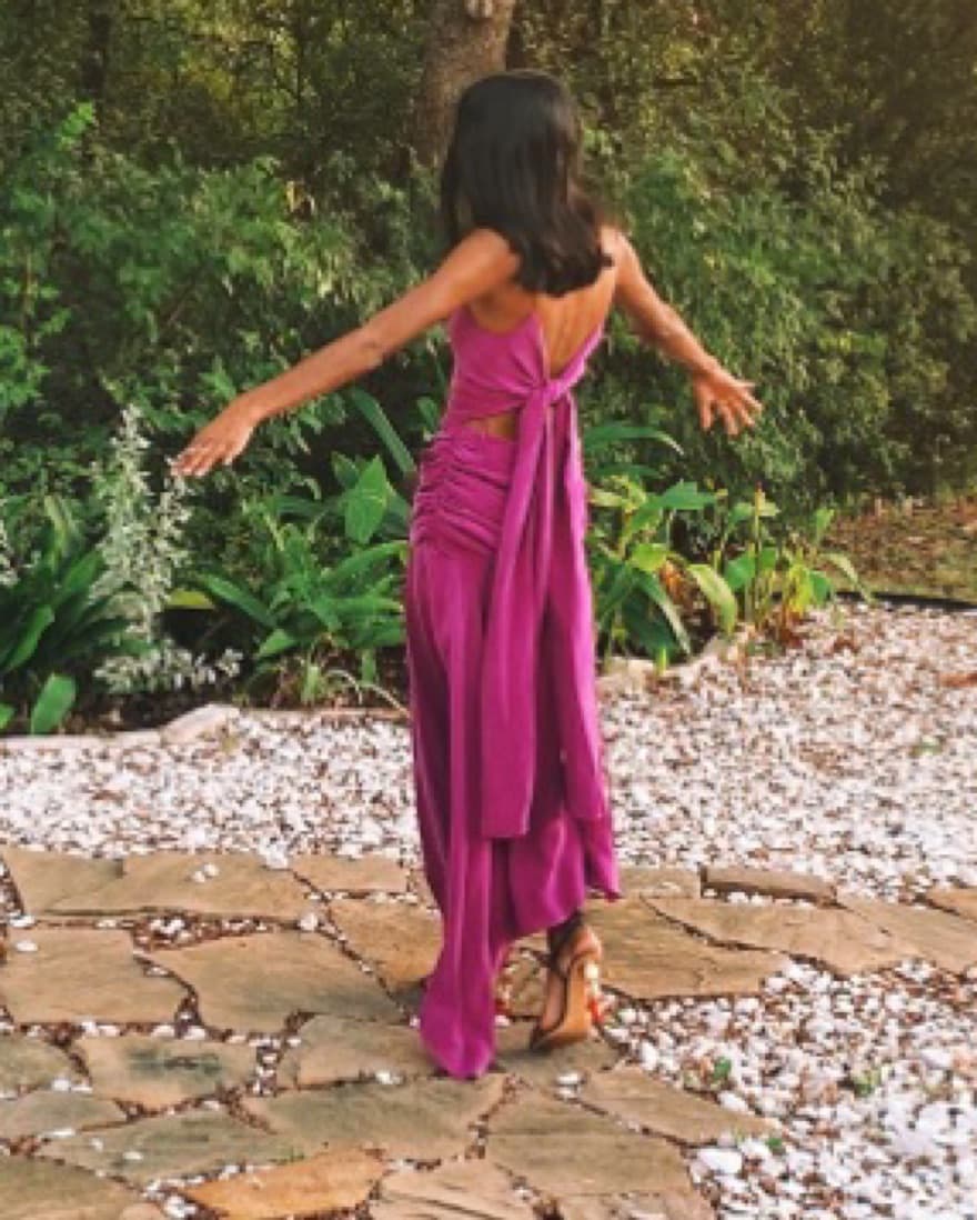 Draiped Waist Slip Dress - Image 1