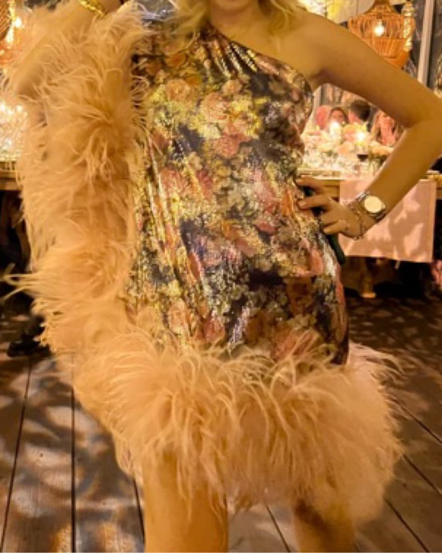 New Arrivals Sequin And Feather Dress - Image 2