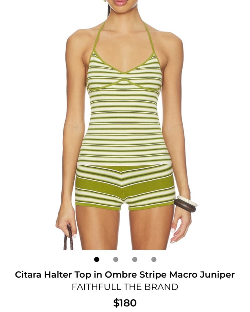 FAITHFULL the brand green stripe set - Image 2