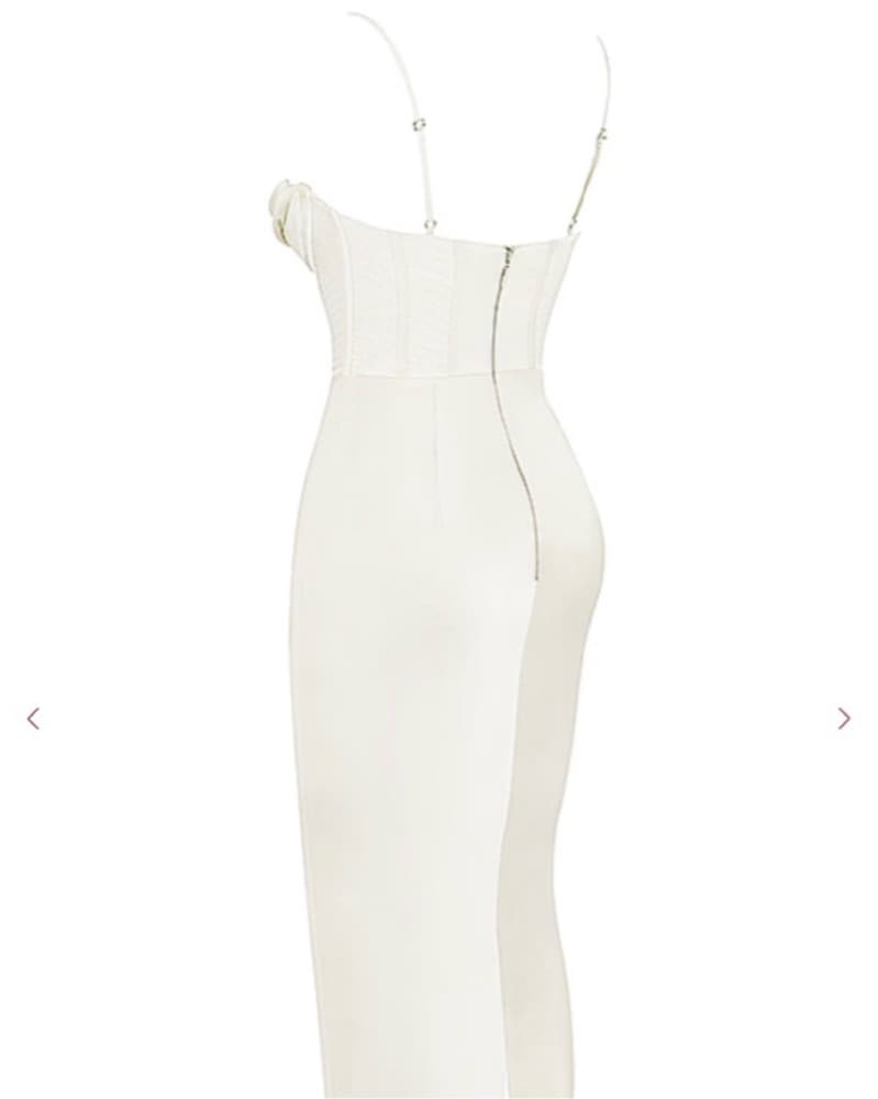 House of CB Charmaine dress in White - Image 3