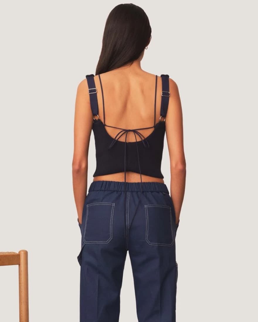 Tae Park Midnight Exposed Bra Top - Image 4