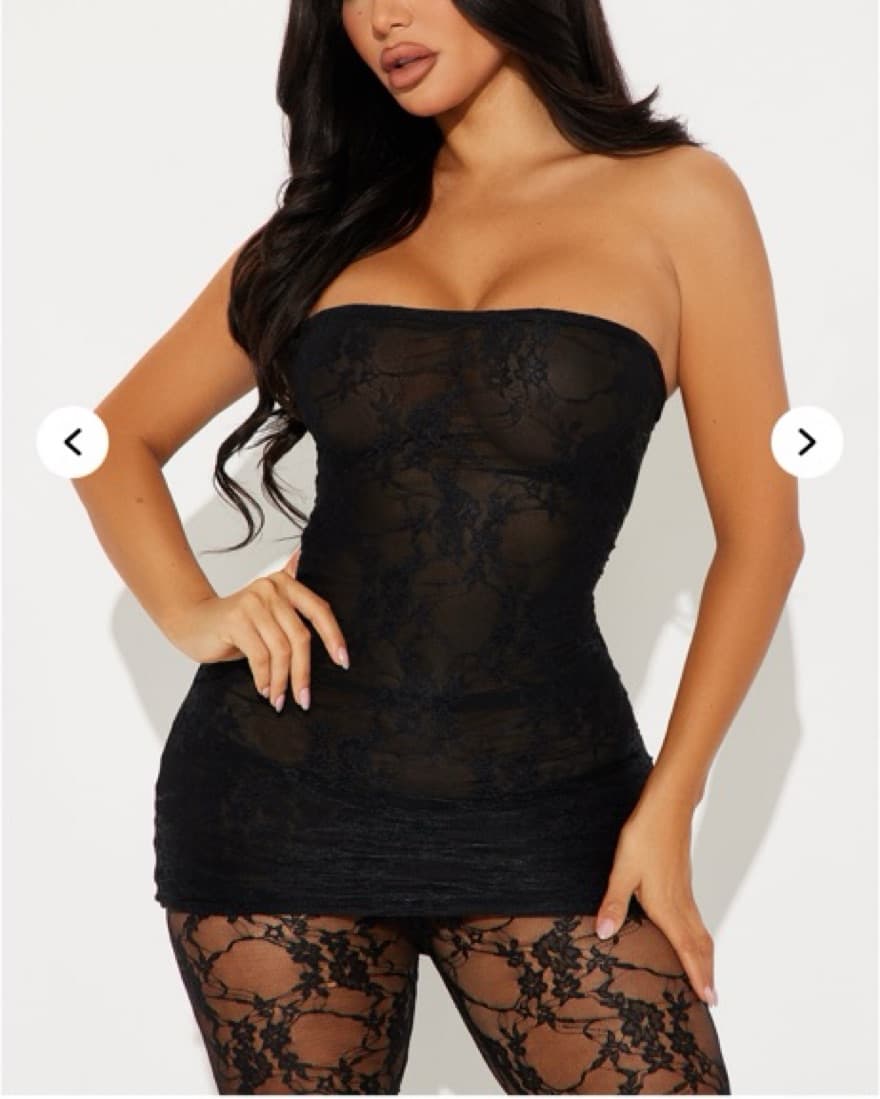 Black Lace micro Mini Dress Set - Image 1