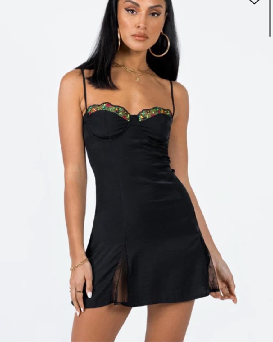 Princess Polly Black Mini Dress - Image 2