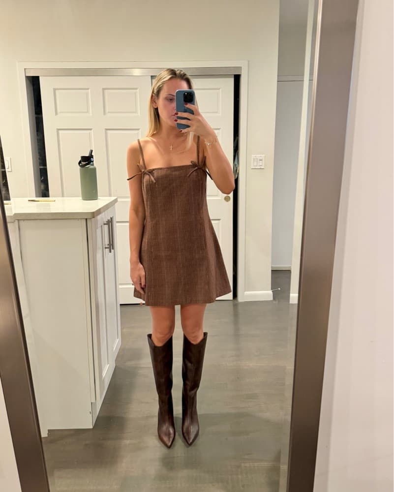 Hill House Home Rennie Dress Brown Plaid by Hill House Home | Pickle