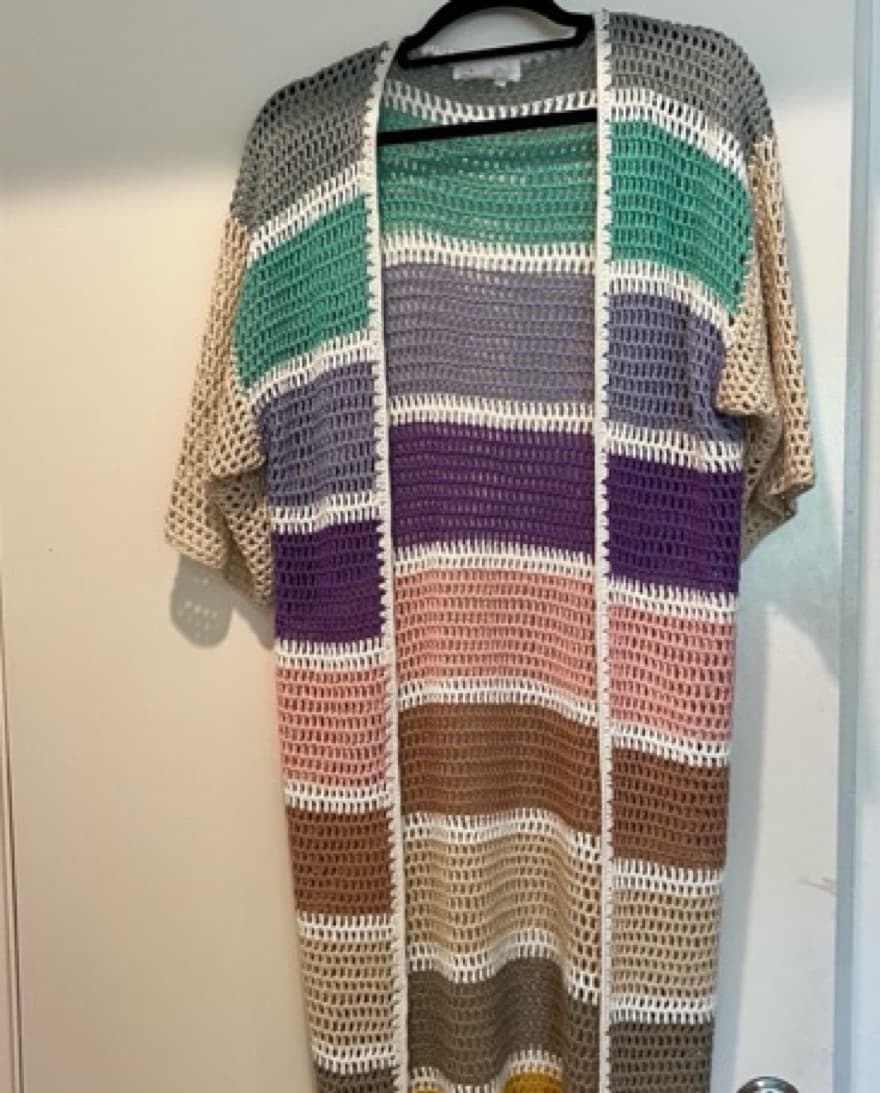 Colorblock Long Cardigan  - Image 4
