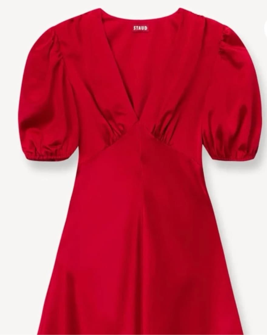 Staud Mini Milla Dress In Ruby - Image 2