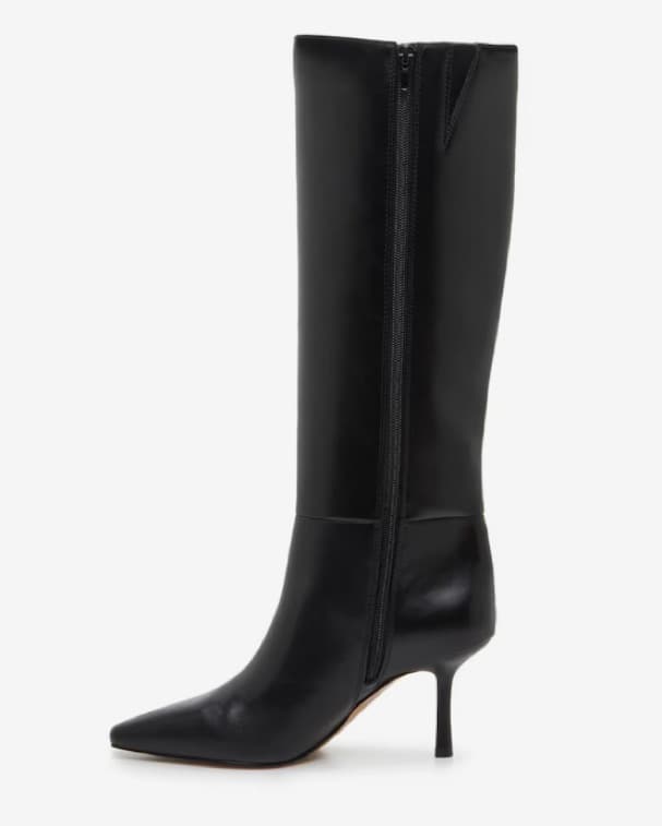 Classic Black Knee High Boot W Low Heel - Image 3