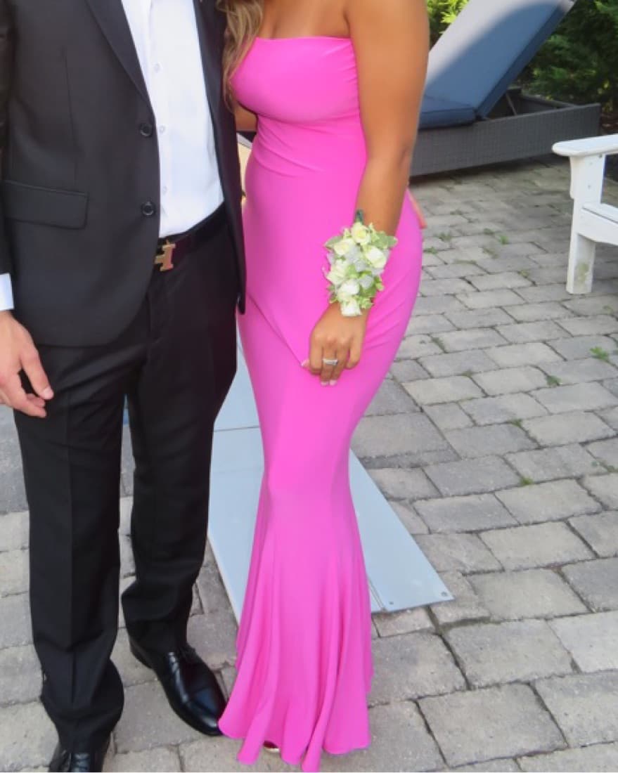 Norma Kamali Pink Strapless Gown - Image 6