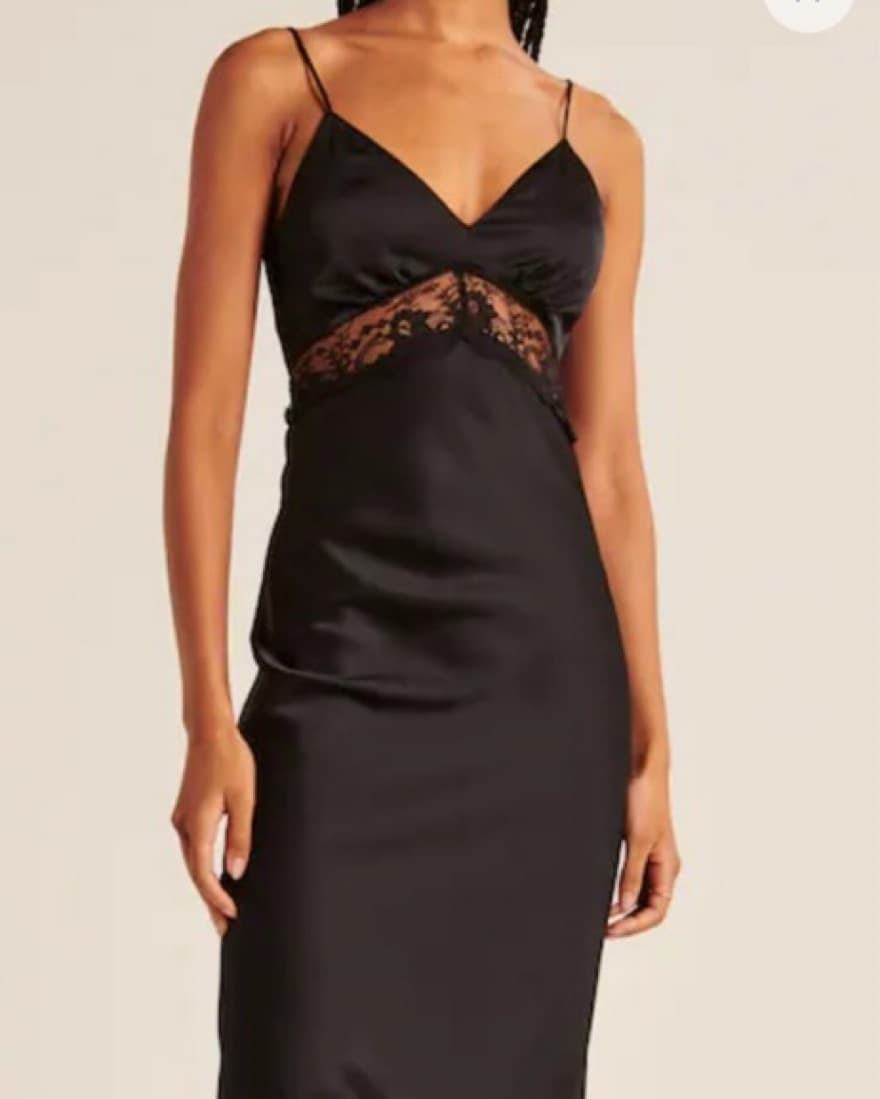 Abercrombie Lace And Satin Midi Slip - Image 1