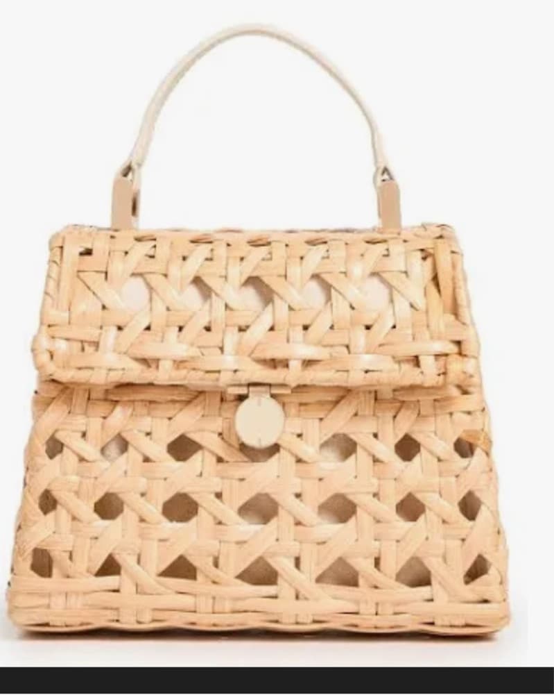 Handwoven Straw Tote Bag - Image 2
