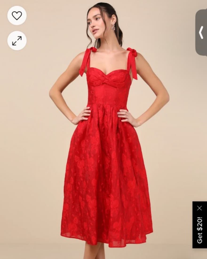 Red Formal Lulus Dress  - Image 2