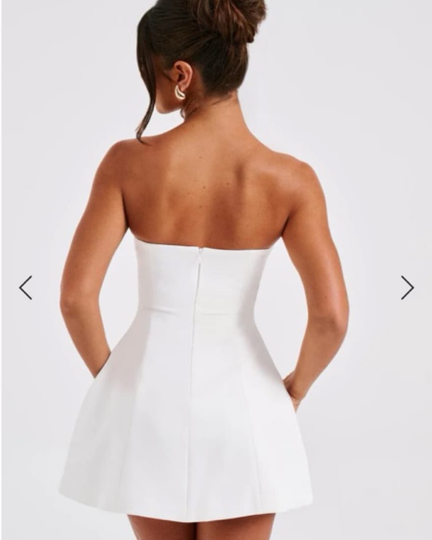 Asha Mini Dress In Ivory - Image 5