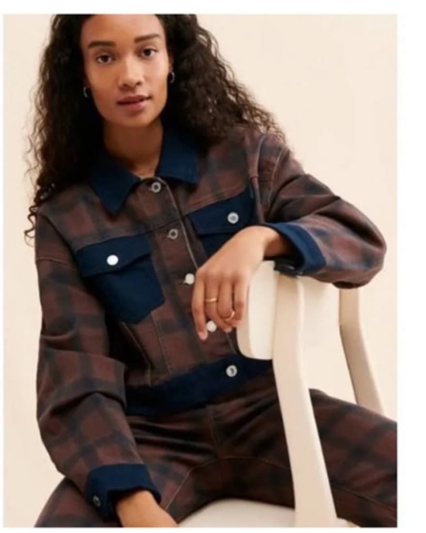 WeWoreWhat NWT Color Block Denim Jacket - Image 1