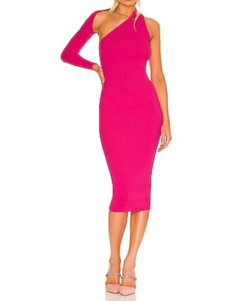 KAIYA MIDI DRESS IN HOT PINK (Revolve) - Image 1