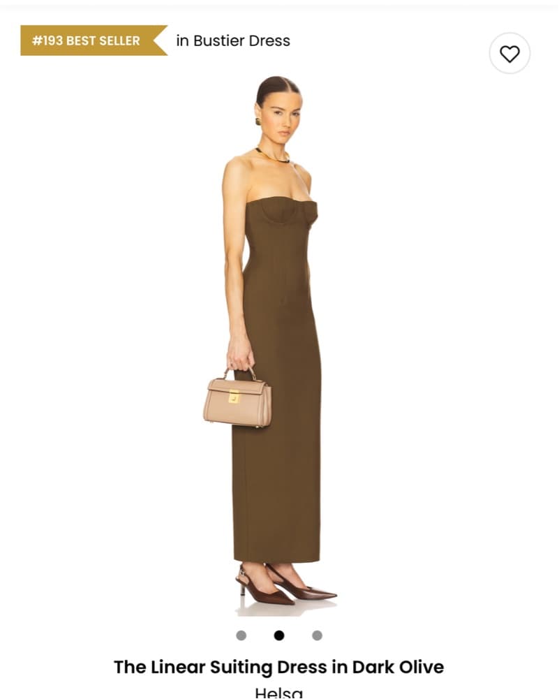 Helsa Linear Suiting Dress  - Image 2