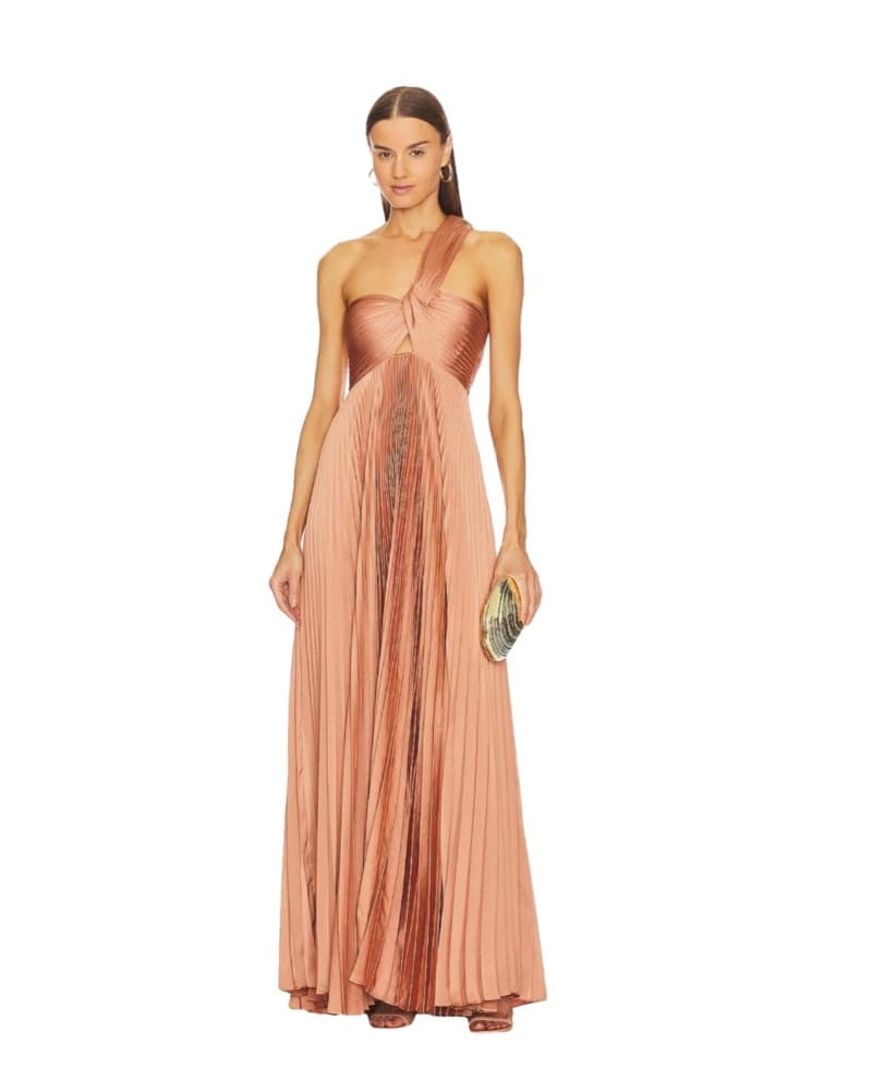 A.L.C. Nessa One Shoulder Pleated Gown - Image 2