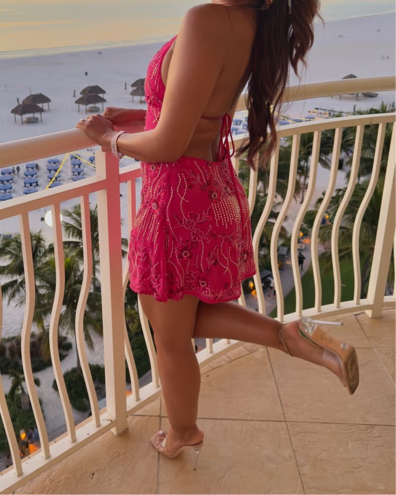 Peppermayo Pink Sequin Dress - Image 2