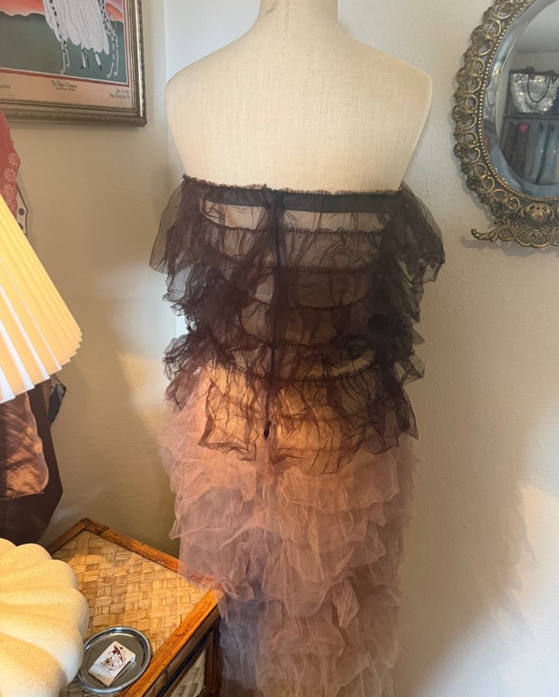 Sheer Tulle Ruffle Dress - Image 5