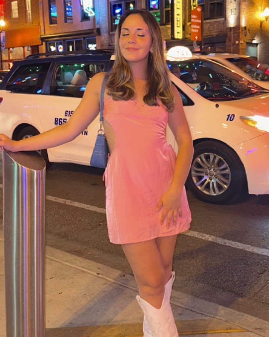 Hazel Mini Dress Pink - Image 6