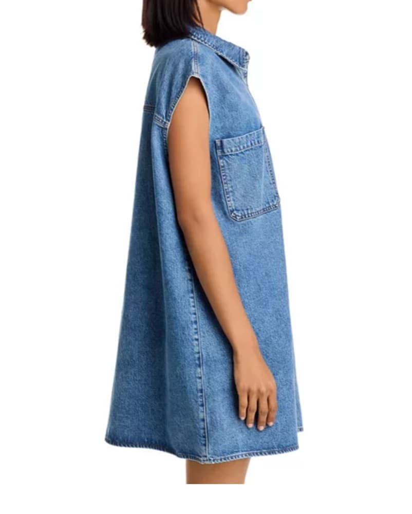 Frame Sleeveless Denim Dress - Image 4
