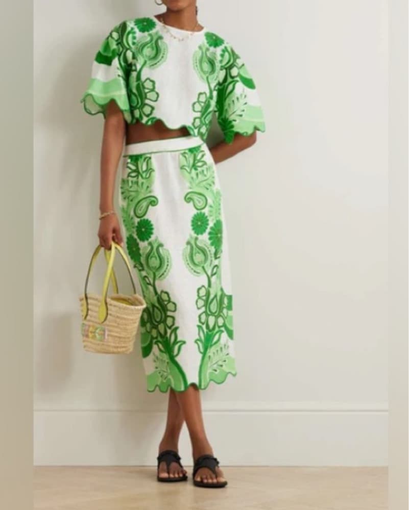 Farm Rio Linen Printed Skirt Set  - Image 2
