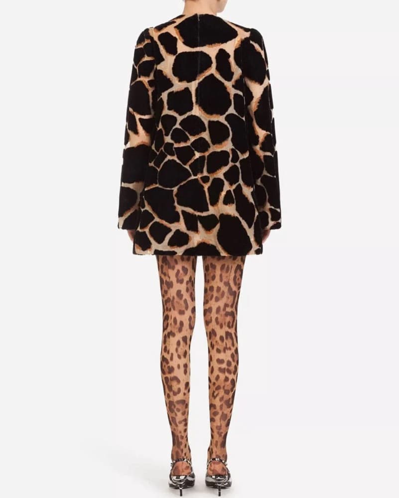 $3600 Dolce&Gabbana Giraffe Mini Dress - Image 3