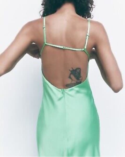 Zara - Satin Midi Dress With Cut Outs - Image 2