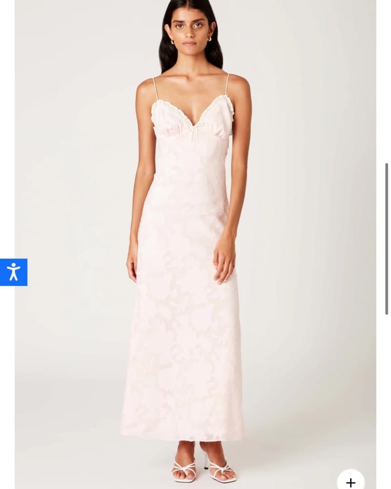 Elegant Pink Maxi Dress with Ruffle Details - Image 5