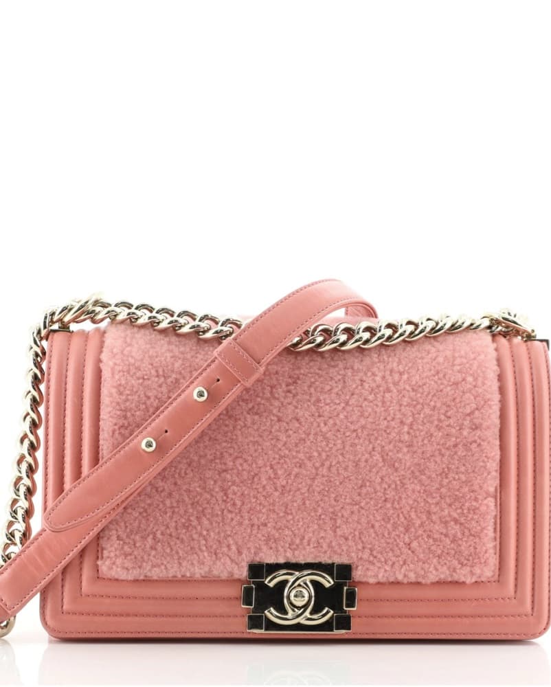 Chanel Boy Flap Bag Shearling w/ Leather - Image 1