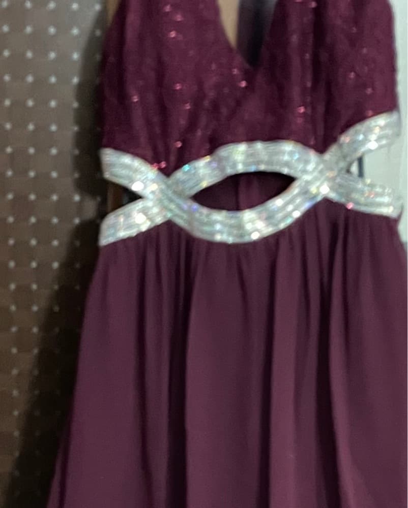 Magenta Cutout Dress - Image 3