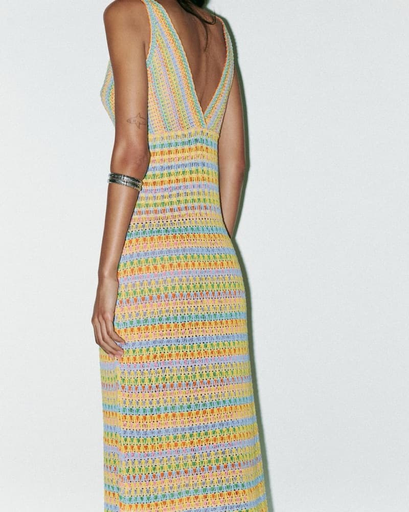 ZARA LONG CROCHET KNIT DRESS - Image 2