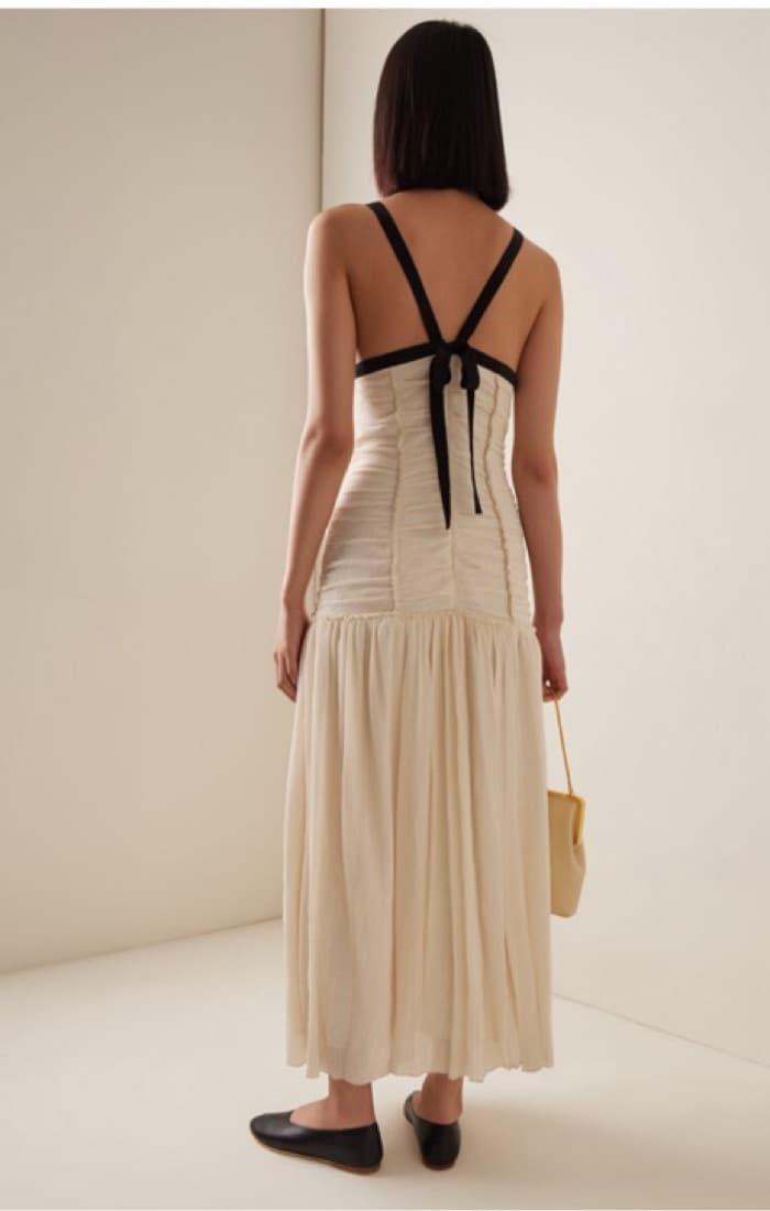 Off White Sea Midi Dress - Image 3