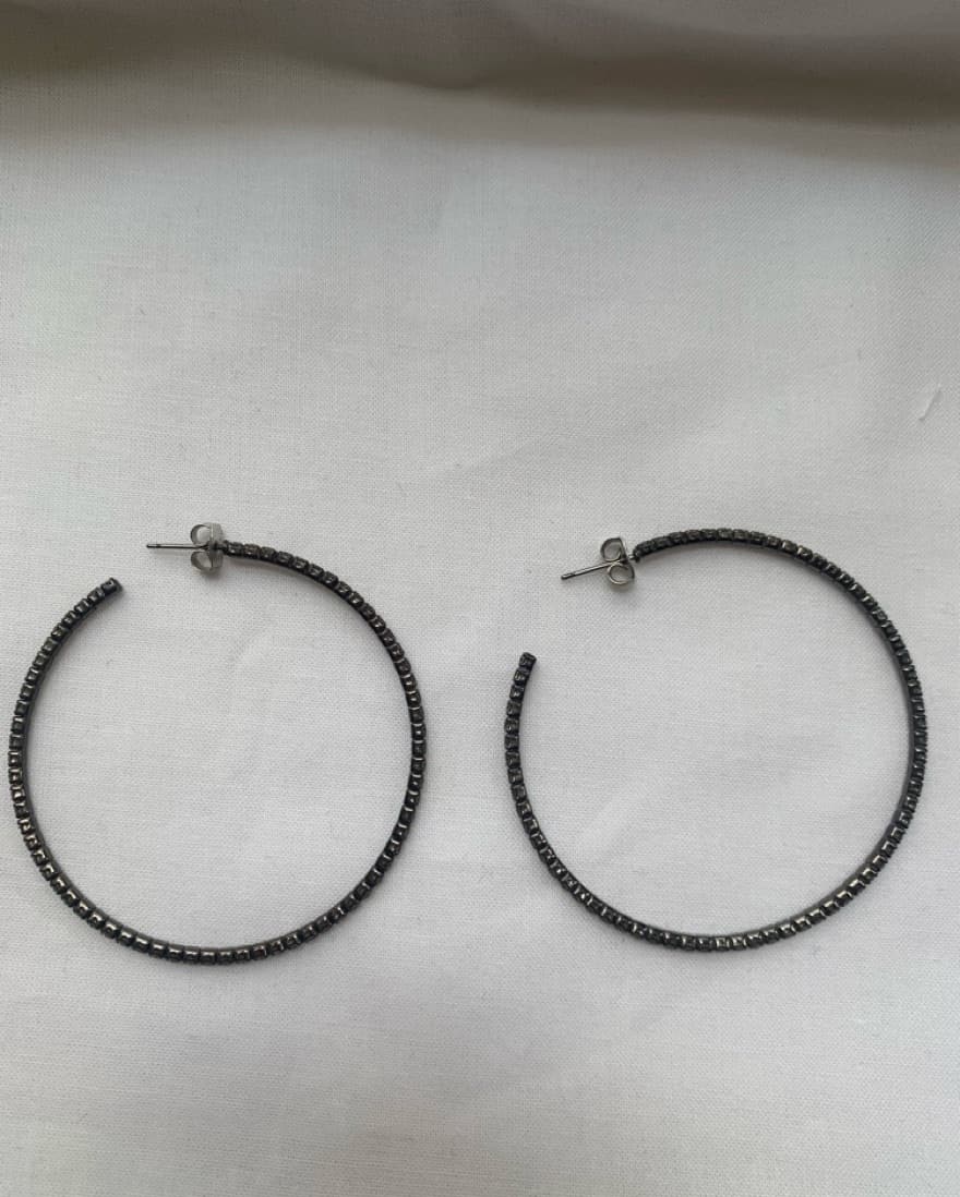 Jennifer Miller Large Pave Hoops - Image 2