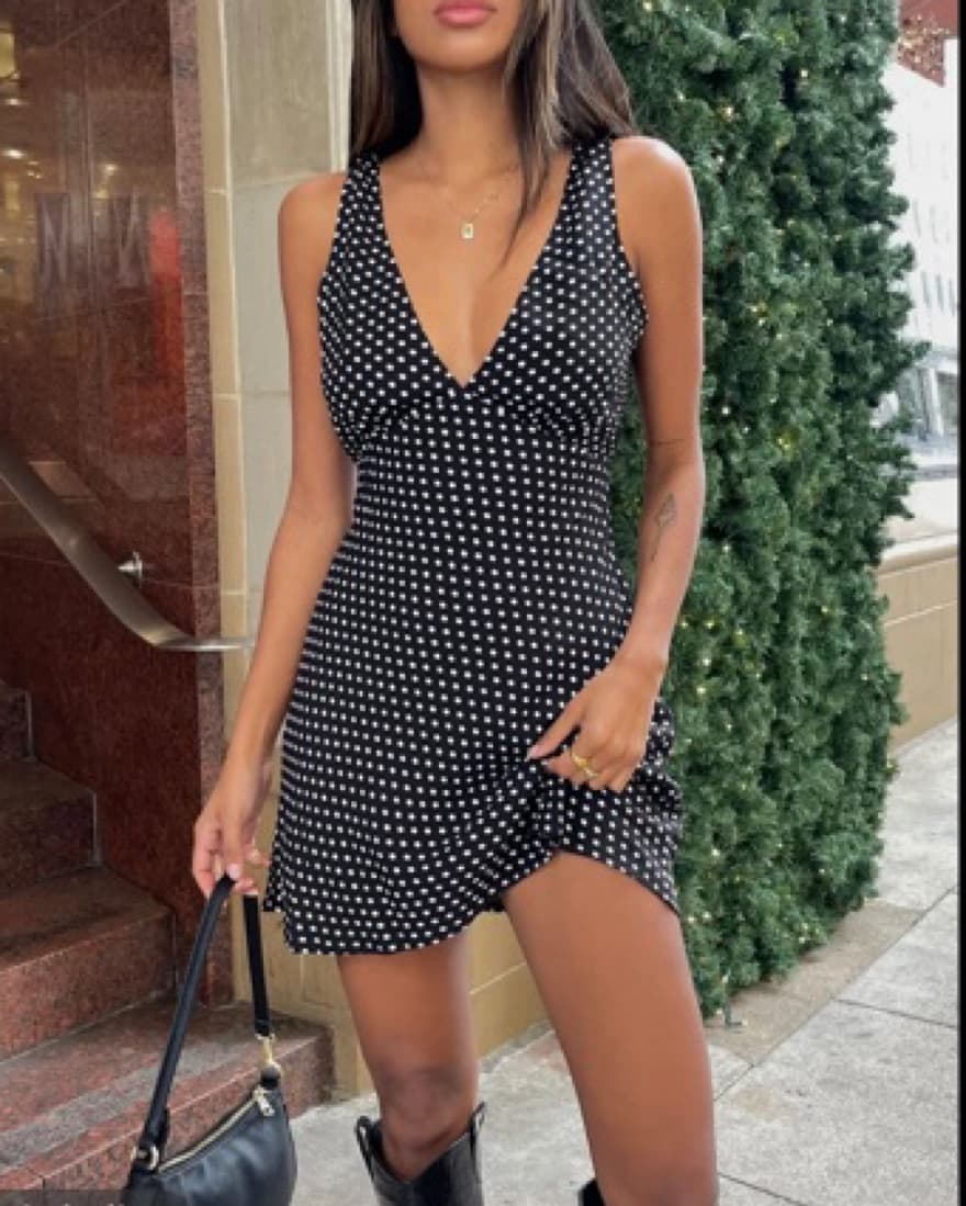 Polka Dot Mini Dress - Image 1
