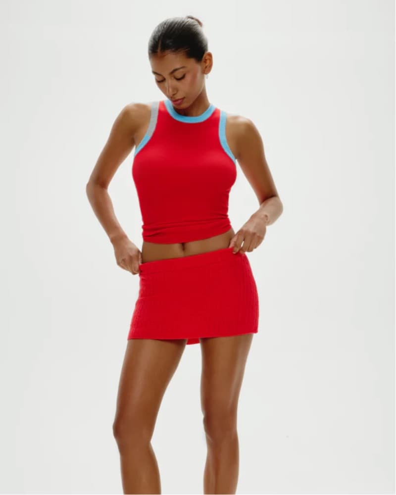 Frankies Bikinis Knit Mini Skirt - Image 1